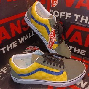 Vans Men's 9/Women's 10.5 Old Skool (OTW Rally) Checkerboard/Multi/Lichen Green